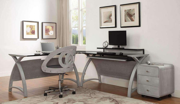Jual Helsinki Grey Ash Curved Office Furniture Collection