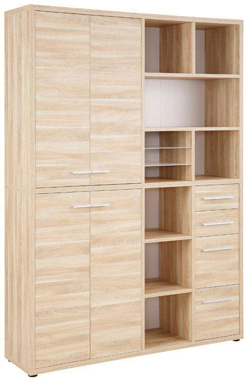 Maja Set+ Tall Wide Storage Combi in Natural Oak