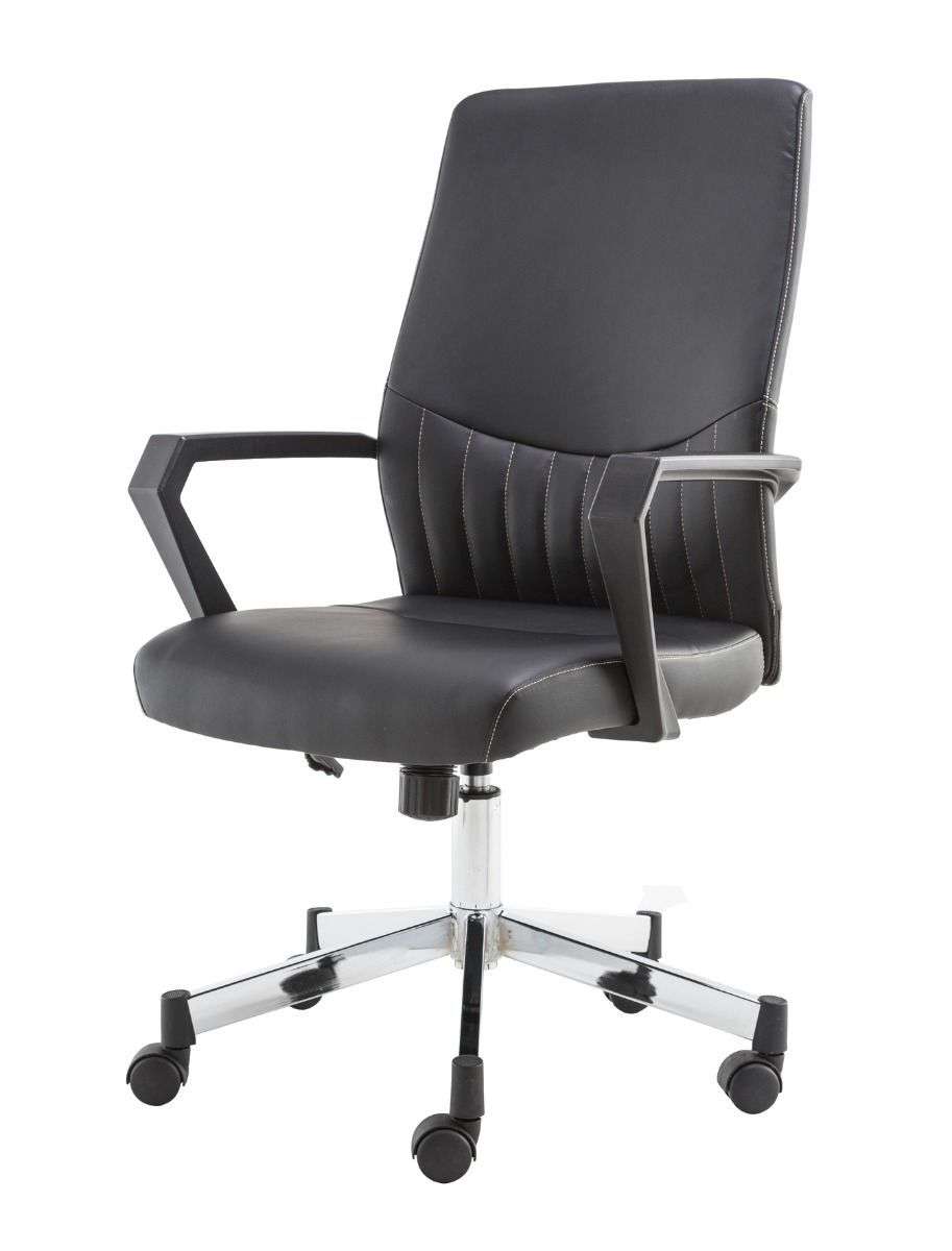 Alphason Brooklyn Black Leather Office Chair (AOC3122-BLK)