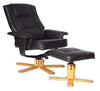 Alphason Drake Black Leather Reclining Chair (ARC7595-PU-BLK)
