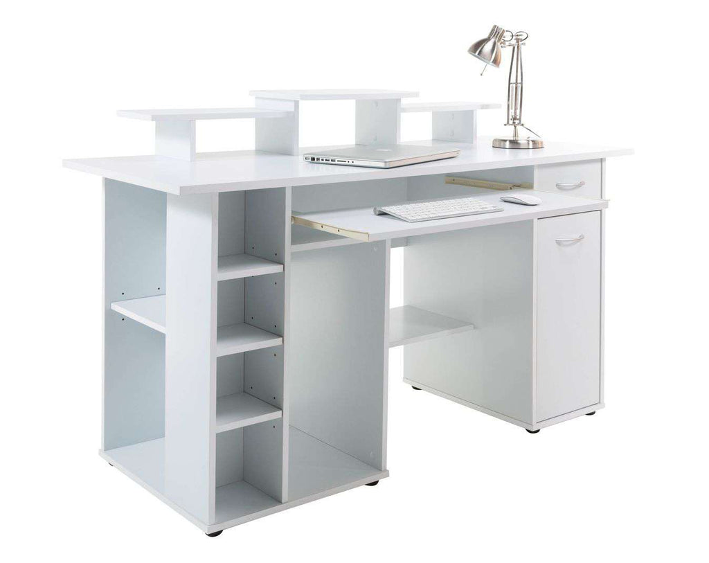 Alphason San Diego White Computer Workstation (AW12004WHI)