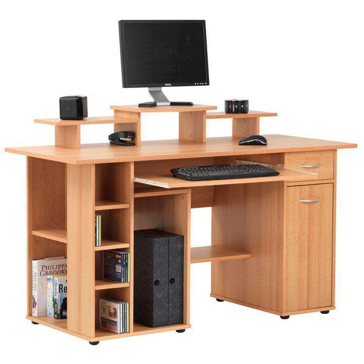 Alphason San Diego Beech Computer Workstation (AW12004)