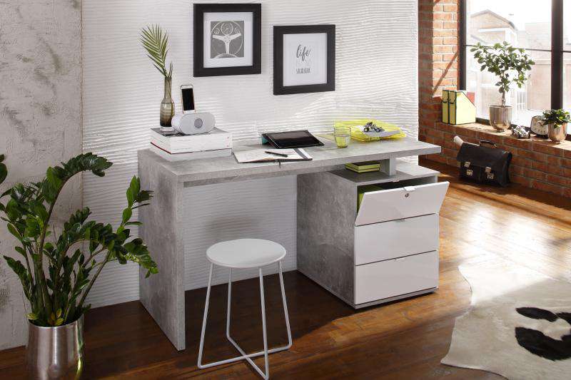 High gloss study shop desk
