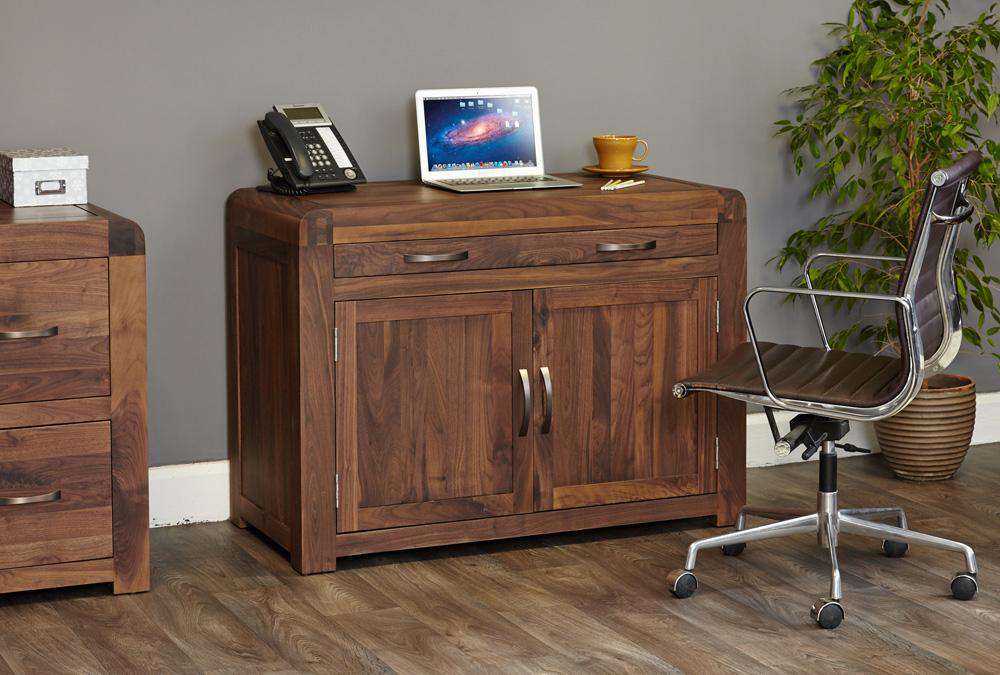 Image of the Baumhaus Shiro Walnut Hidden Home Office Hideaway (CDR06A)