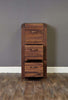 Front angle of the Baumhaus Shiro Walnut 3-Drawer Filing Cabinet (CDR07B) with drawers open