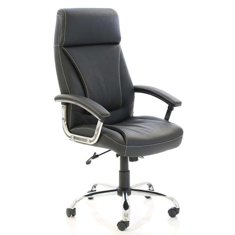 Dynamic Penza Executive Luxury Leather Office Chair in Black