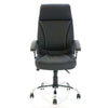 Front image of the Dynamic Penza Executive Luxury Leather Office Chair in Black