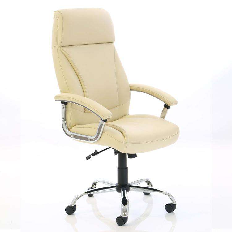 Dynamic Penza Luxury Executive Leather Office Chair in Cream