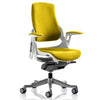 Dynamic Zure Senna Yellow Fabric White Frame Executive Office Chair