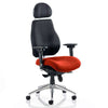 Dynamic Chiro Plus Ultimate Ergonomic 24Hr Executive Chair in Black with Tabasco Red seat