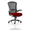 Dynamic Houston HD Black Mesh Executive Office Chair with Ginseng Chilli seat