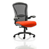 Dynamic Houston HD Black Mesh Executive Office Chair with Tabasco Red seat