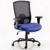 Dynamic Portland HD Black Mesh Executive Office Chair with Stevia Blue seat