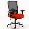 Dynamic Portland HD Black Mesh Executive Office Chair with Tabasco Red seat