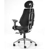 Rear angle of the Dynamic Chiro Plus Ultimate Ergonomic 24Hr Executive Chair in Black