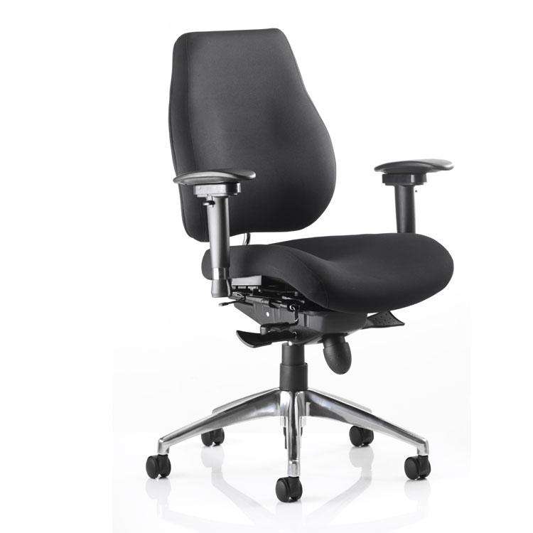 Dynamic Chiro Plus Ergonomic 24Hr Executive Chair in Black Fabric