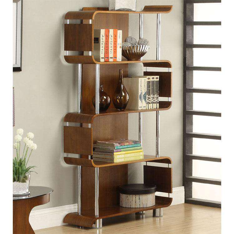 Jual Helsinki BS201 Curved Bookshelf in Walnut