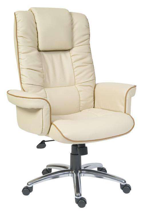 Teknik B9001C-LF2 - Windsor Gull Wing Cream Leather Chair