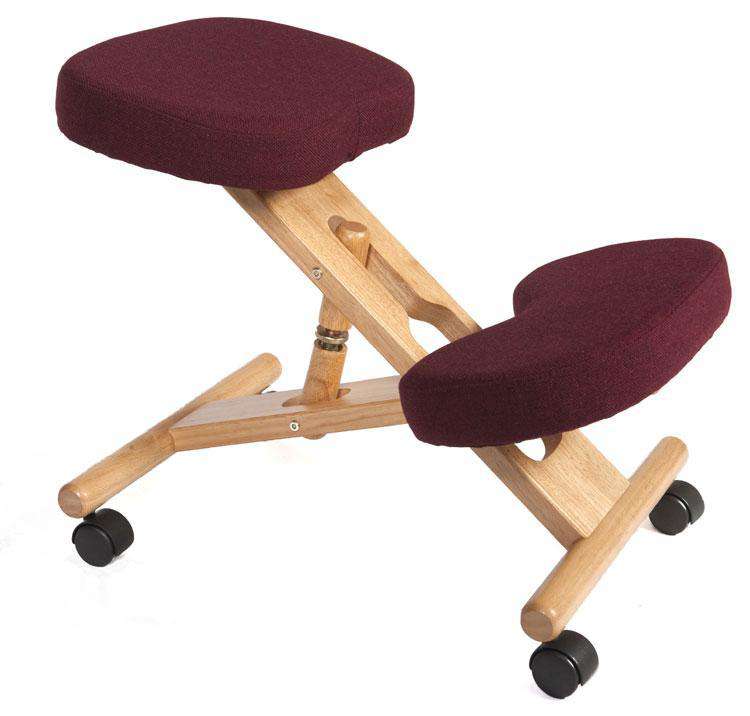 Teknik M0001-BU - Wooden Kneeling Chair in Burgundy