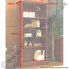 Dimensions of the Baumhaus La Roque Tall Open Bookcase (IMR01A)