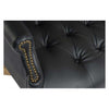 Detail image of the seat on the Teknik 6927 - Chairman Executive Noir Leather Armchair