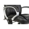 Detail image showing the control holder attached to the armrest on the Teknik 6905 - Lumbar Massage Executive Chair