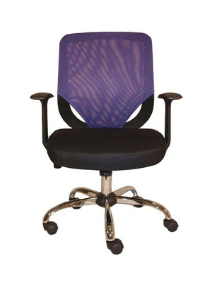 Alphason Atlanta Black and Purple Mesh Office Chair AOC9201 M PUR