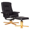 Alphason Drake Black Leather Reclining Chair (ARC7595-PU-BLK)