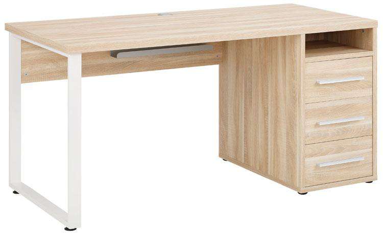 Maja Set+ 1500 Pedestal Desk in Natural Oak