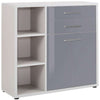 Maja Set+ Cupboard Combi in Platinum Grey and Grey Glass