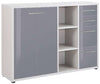 Maja Set+ Maxi Cupboard Combi in Platinum Grey and Grey Glass