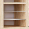 Highlight of the small glass storage shelves on the Maja Set+ Tall Storage Combi in Natural Oak