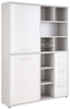 Maja Set+ Tall Wide Storage Combi in Platinum Grey and White Glass