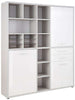 Maja Set+ Tall Maxi Storage Combi in Platinum Grey and White Glass