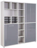 Maja Set+ Tall Maxi Storage Combi in Platinum Grey and Grey Glass