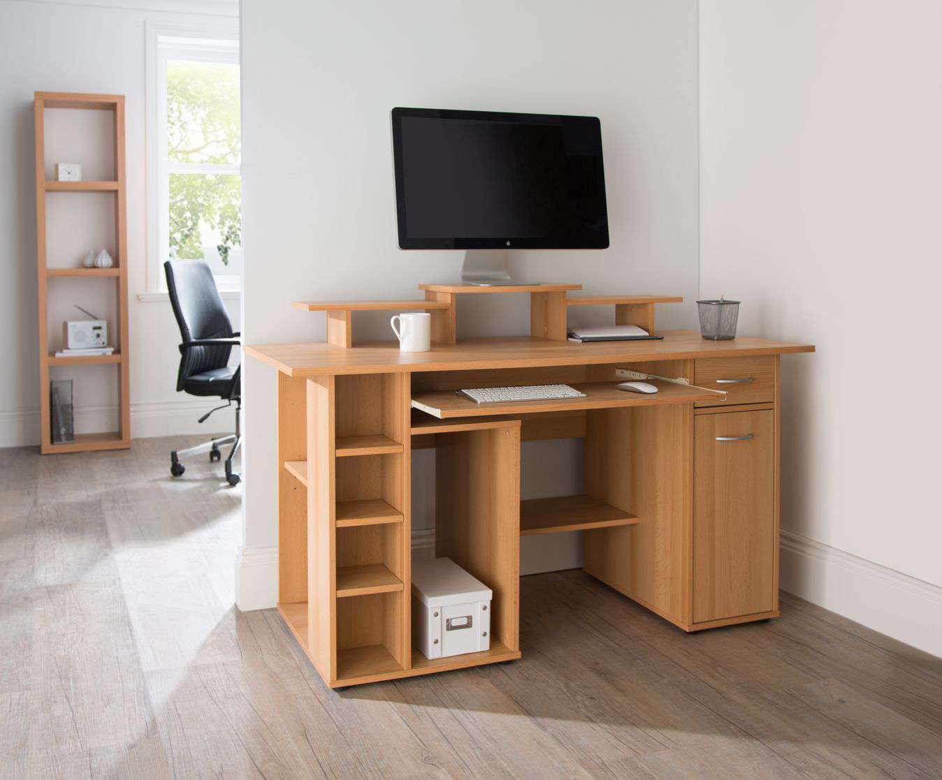 Alphason San Diego Beech Computer Workstation (AW12004)