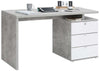 Maja Victoria Office Desk in Concrete and High Gloss White (4056 9156)