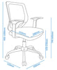 Alphason Atlanta Black and Grey Mesh Office Chair (AOC9201-M-GRY)