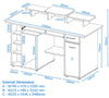 Alphason San Diego Beech Computer Workstation (AW12004)