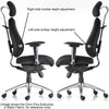 Side lumber controls relevant to the Dynamic Chiro Plus Ultimate Ergonomic 24Hr Executive Chair in Black Leather