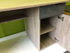 Alphason Kentucky Light Oak and High Gloss Grey Office Desk