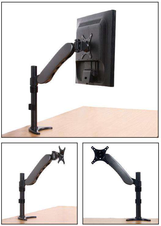 B-Tech BT7382 Single Arm Full Motion Flat Screen Desk Mount