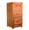 360 roatatin image of the Baumhaus Shiro Walnut 3-Drawer Filing Cabinet (CDR07B)