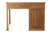 360 rotating image of the Baumhaus Mobel Oak Single Pedestal Home Office Desk (COR06B)