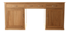360 rotating image of the Baumhaus Mobel Oak Hidden Twin Pedestal Home Office Desk (COR06D)