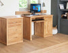 Image of the Baumhaus Mobel Oak Single Pedestal Home Office Desk (COR06B) shown with other Baumhaus Mobel Oak furniture