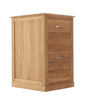 360 rotating image of the Baumhaus Mobel Oak Desk Height Filing Cabinet (COR07A)