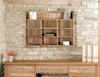 Image of the Baumhaus Mobel Oak Reversible Wall Rack (COR07B) shown with other Baumhaus Mobel Oak furniture