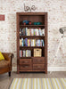 Front angle of the Baumhaus Mayan Walnut Large 4-Drawer Bookcase (CWC01A)
