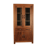 360 rotating image of the Baumhaus Mayan Walnut Large Glazed Cabinet (CWC01D)